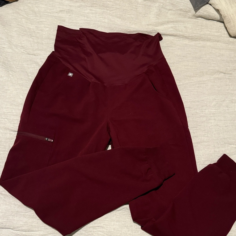 Figs Track Joggers in Deep Burgundy